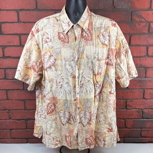 Tori Richards Mens 2XL Button Down Shirt Leaf Print - Fall, Fun, Lightweight
